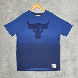 Under Armour Project Rock Shirt Mens XL Blood Sweat Respect Bull Tee Athletic